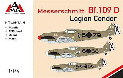 1/144 SCW Fighter: Messerschmitt Bf-109D  Legion Condor  [Germany] #14435 : AMG • $14.95