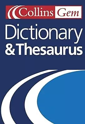 Dictionary And Thesaurus (Collins Gem) Not Known Used; Good Book • £2.86