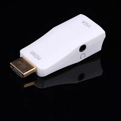1080P HDMI Male To VGA Analog Female HDTV Video Audio Output Converter Adapter • $7.63