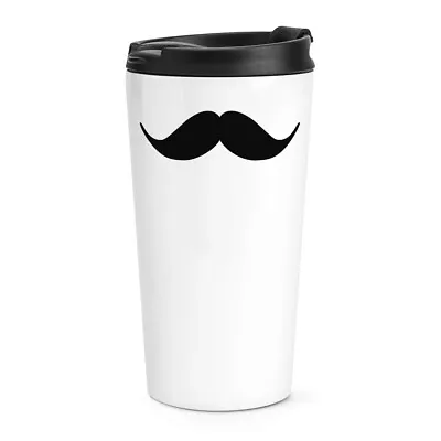 Handlebar Moustache Travel Mug Cup Mens Hipster Beard Funny Thermal Tumbler • $44.18