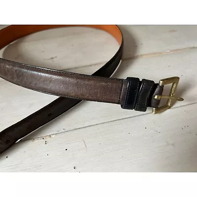 Men's COACH Brown Leather Cowhide Belt Size 36 • $19.99
