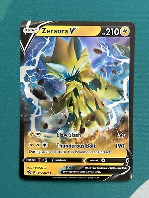 Zeraora V SWSH263 Ultra Rare Black Star Promo Pokemon Card NM • $0.99