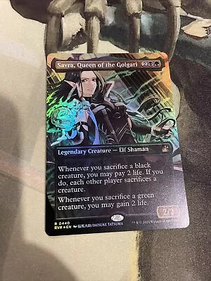 Savra Queen Of The Golgari - Foil - Anime Borderless - Ravnica Remastered • $6.20