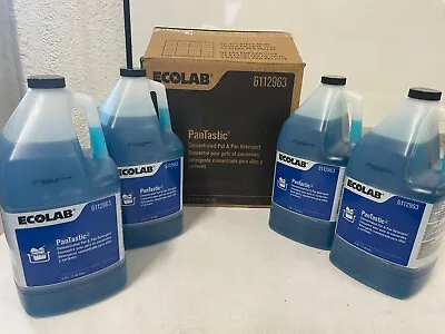 CASE OF 4 Ecolab PanTastic Pot & Pan Dish Detergent 1 Gallon Jug 6112963 • $134.99