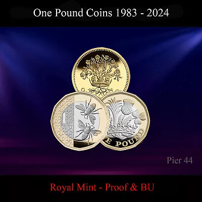 1983-2024 £1 One Pound Coins PROOF & BU Brilliant Uncirculated | MULTI-BUY OFFER • £29.75