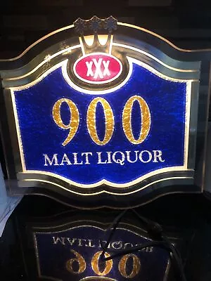 Rare Vintage 900 Malt XXX Liquor Lighted Beer Sign • $99