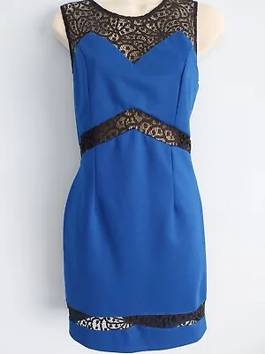 £4.99 • Buy Fantastic EVE & LOLA Ladies Dress Size L. Sleeveless Blue, With Lace Details