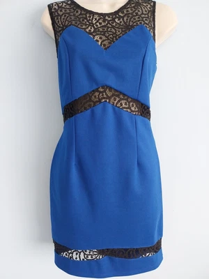 £4.99 • Buy Fantastic EVE & LOLA Ladies Dress Size L. Sleeveless Blue, With Lace Details