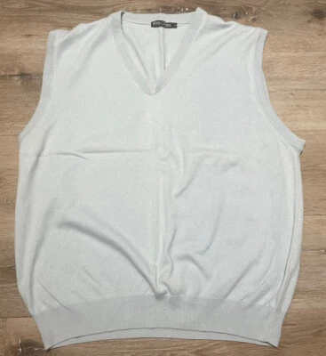 $24.81 • Buy Woolovers Size XL Sleeveless Sweater Vest Cotton Cashmere V Neck Light Blue