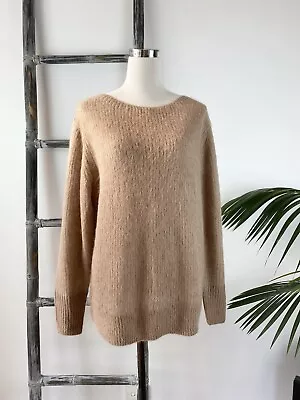 Country Road Taupe Alpaca Wool-Blend Knit Jumper - Size XL (Fit Size 12 To 16) • $55