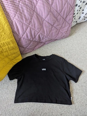 £4.99 • Buy VANS - Flying V Crop Crew T-Shirt - Womens Short Sleeve Tee - Black Size M