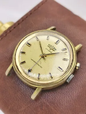 Vintage Vulcain Cricket Alarm Cal 120 Very Rare Wrist Watch • $550