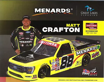 2023 Matt Crafton “great Lakes Flooring  #88 Nascar Craftsman Truck Postcard • $2.25