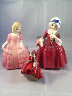 £11.99 • Buy 3 Small Royal Doultons - Lavinia HN 1955, Rose HN 1368, Top O' The Hill M 217