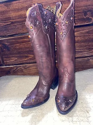 New Old Gringo Cowboy Boots Lotta 15” Rust Tall BEAUTIFUL Size 7 • $425