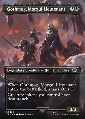 MTG Lord Of The Rings BORDERLESS U Gothmog Morgul Lieutenant #0429 • $0.99