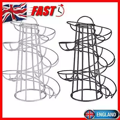 Spiral Egg Skelter Dispenser Rack - Metal Storage Display Rack Upgrade Sturdy • £11.99