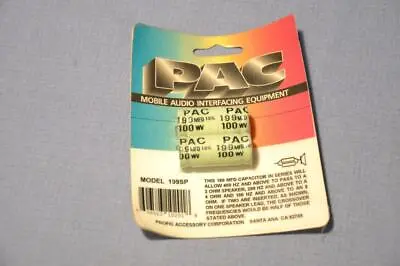 PAC 199SP 2-pack 199mfd Non-polarized Bass Blocker Capacitor Pass 200HZ At 4Ω • $6.95