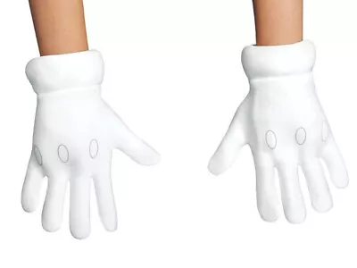 Super Mario Gloves Kids Boys Girls Nintendo Gaming Costume Halloween White Hands • $34.99