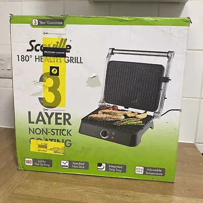 Scoville 180 Degree Tabletop Health Grill  Adjustable Temperature Non-stick • £13.99