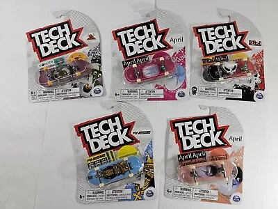 Lot Of 5 Tech Deck Fingerboards TOY MACHINE APRIL Mini Skateboard Spin Master • $24.99