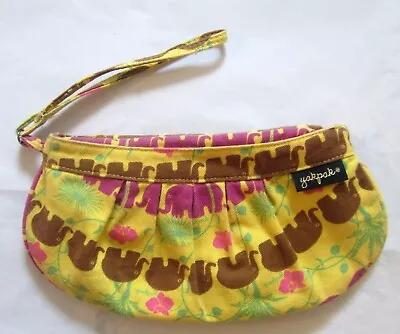 Clutch Style Bag Elephants Brown And Purple Elephants Yak Pak • $18.99