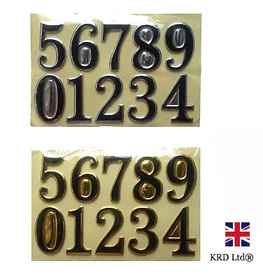£2.98 • Buy DOOR NUMBER STICKERS Hotel House Address Plaque Digits Plate Sign Vinyl 3D Sheet