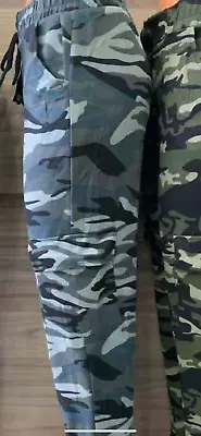 Ladies Womens Cargo Combat Trousers Leggings Army Camo Camouflage Joggers NEW • £8.95