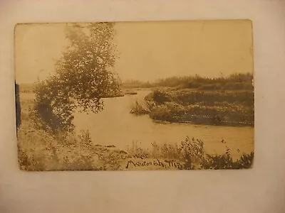 Real Photo Postcard RPPC River Scene Manitowish WI 1912 #3358 • $14.99