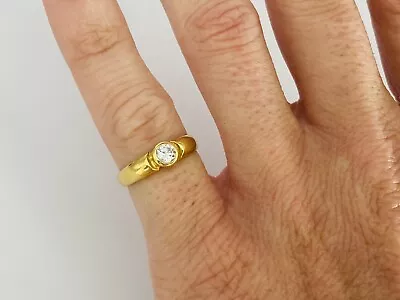 £215 • Buy 18ct Gold Diamond Solitaire Ring, UK Size: K 1/2