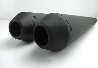 2x Cafe Racer Exhaust Megaton Motorcycle Silencer Tailpipe Custom Bobber Triumph • £104.99