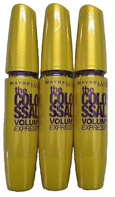 Pack Of 3 Maybelline Volum Express The Colossal Mascara CLASSIC BLACK New/Sealed • $21.97