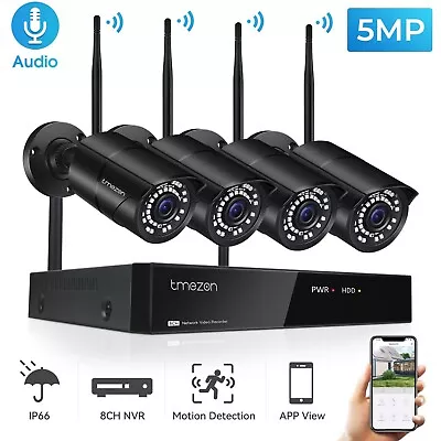 5MP 8CH Wireless 8CH NVR 1080P Video Security Camera System Outdoor WIFI CCTV IR • $175.99