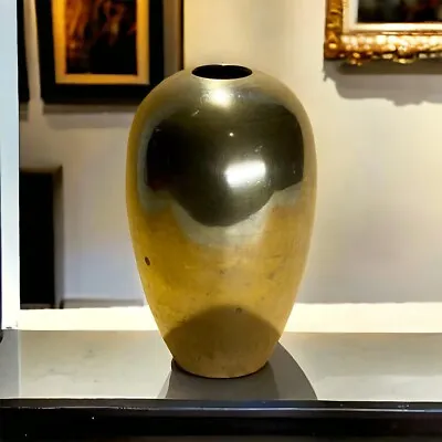 Small Vintage Mid Century Modern Brass Vase • $43