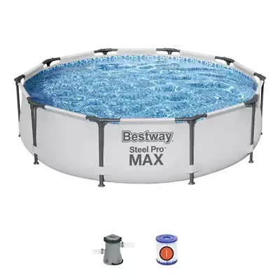 Steel Pro MAX 10'X30  Above Ground Outdoor Swimming Pool With Pump Metal Frame P • $165.04