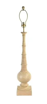 Vintage Tall Anglo-Indian Global Views Baluster Shape Turned Wood Table Lamp • $295