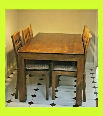 £139 • Buy Next Dakota Mango Wood Dining Table + 6 Chairs - PRICE REDUCED!