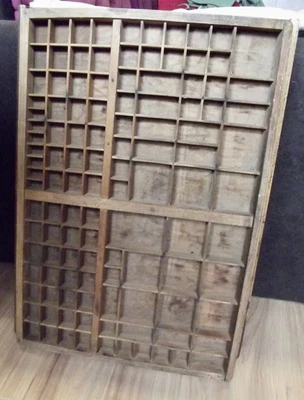 $264.41 • Buy Antique Plate Wood Printers French Typographer Drawer Pattern Industrial 1880