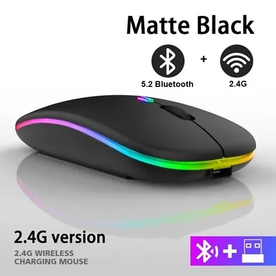 Wireless Gaming Mouse USB Mice 2.4GHz Rechargeable RGB Light For PC Laptop • $6.46