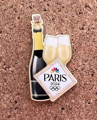 OLYMPIC Pin Pins 2024 Paris  NBC Media Champagne And Glasses • $13.95