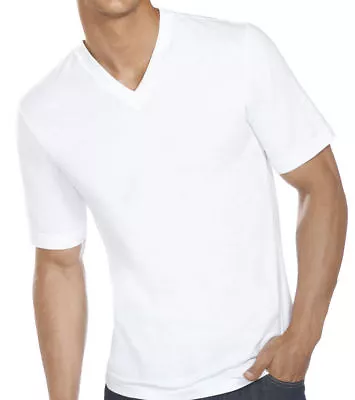 New 3-6 Pack Mens 100% Cotton Tagless White V-Neck T-Shirt Undershirt Tee S-XL • $13.50