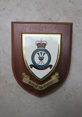 RAF Band Of The Royal Air Force Regiment Crest Wooden Wall Mess Plaque • £24.95