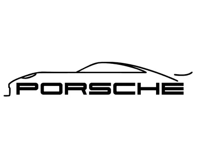 Car Decal With Porsche Lettering Vinyl Waterproof Decal For Indoor And Outdoor • $16.99