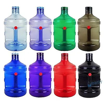 BPA Free 1 Gallon Plastic Water Bottle Drinking Canteen Jug Colors Container New • $12.29
