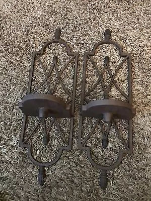 Set 2 Southern Living At Home ? Iron Wall Hanging Fold Up Candle Holder/Sconces • $28