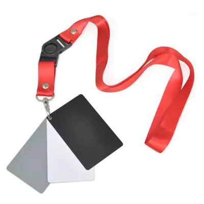 3in1 Digital 18% Gray/ White /Black Card Set Photography Exposure Balance Strap • £5.99