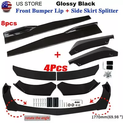 $37.11 • Buy For Mazda 2 3 5 6 CX-3 CX-4 CX-5 Front Bumper Lip Spoiler+Side Skirt+Rear Lip US