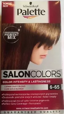 Schwarzkopf PALETTE SALON Hair Colour 6-65 Dark Gold Blonde • £4.95