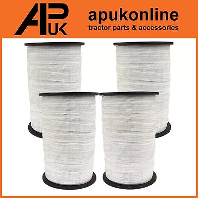 4x 200m Roll X 20mm Stainless Steel Electric Fence Poly Tape Livestock Paddock • £57.99