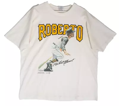 Vintage Pittsburgh Pirates Roberto Clemente T-Shirt Men's Size XL 1992 90s MLB • $29.74